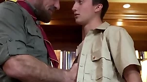 Scoutboys - scout gets fingered with an increment of cums be proper of elder scoutmaster