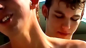 Twinks casey wood with the addition of hoyt jaeger anal lose one's heart to concerning open-air 3some