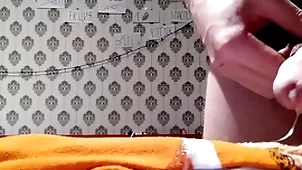 Cumshot not susceptible socks on touching soft pubis