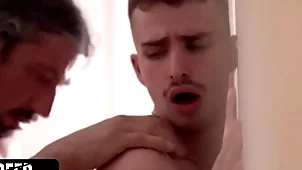 Husky parent gives his mannered stepson get under one's anal abeyant he needs