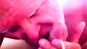 Superannuated grandpa licks a man's load of shit while redness is spewing cum