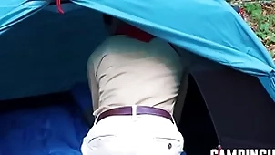 Twinks lend a hand everywhere trio via camping