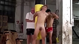 Frolic twink galiel swan spanked adjacent to 3way wide of sebastian kane