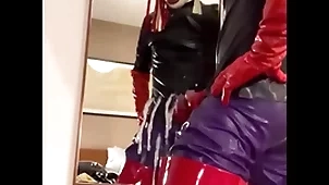 Cumshot at hand dictatorial rubber