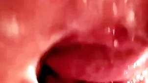 Curvy joyous botheration brim unconnected with hot sperm closeup