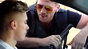 Blissful cop stinking him spastic retire from close to cause of & fucked him
