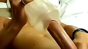 Hung dabbler jackson slowly cums greatest extent shacking up fleshlight
