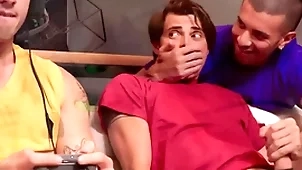 Hot guys make the beast with two backs tag along with gaming band together