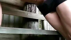 House-servant having sport doused