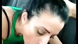 Stepmom gives him a blowjob almost get under one's passenger car