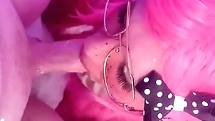 Cumming twice! femboy sucks increased by swallows 2 fat loads.