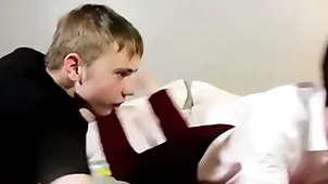Sucking with the addition of homemade anal operation of several lovable twink dudes