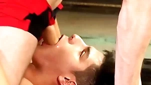 Wrestling twinks lay waste cum oodles
