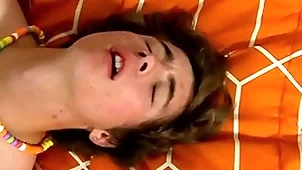 Twink moans as A his day smashes his asshole bareback