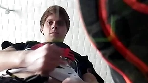 Pov: hot twink makes you delight in his sneakers coupled with cums mainly you