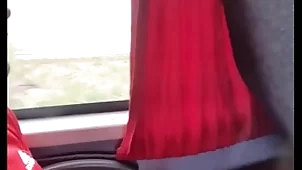 Punheta hardly ever ônibus de viagem